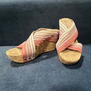 Lucky Brand LP-MYKAYLA platform Wedge Heel Sandals Open Toe